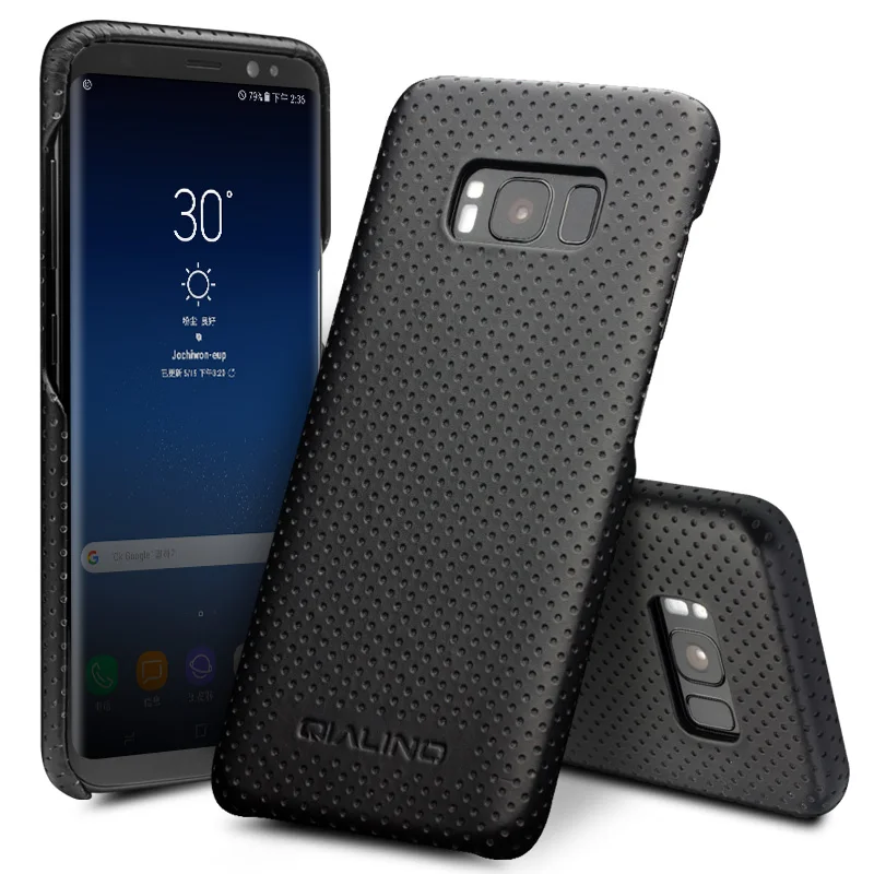 

QIALINO Leather Bag Case for Samsung Galaxy S8 Fashion Genuine Leather Cover for Samsung S8 Plus Luxury Case for 5.6/6.2 inch