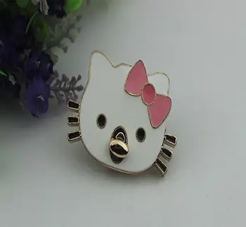 

(6 PCS/lot) glue cute kitten animal decorative twist lock bags handbags hardware accessories
