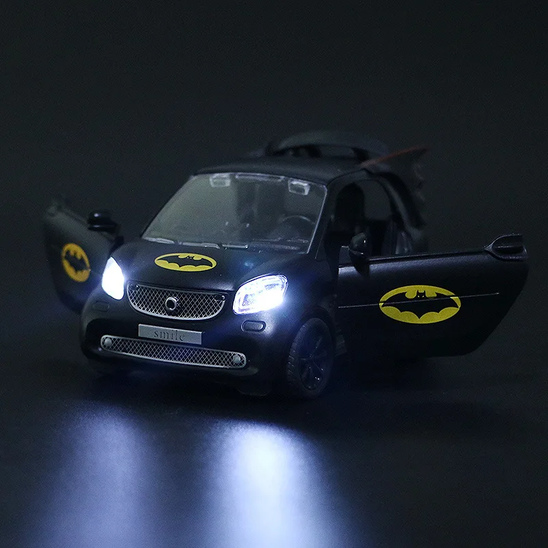  Hot 1:36 Wheels Diecasts Vehicle Batman Smart Lambor Car Model Pull Back Sound Light Collection Toy