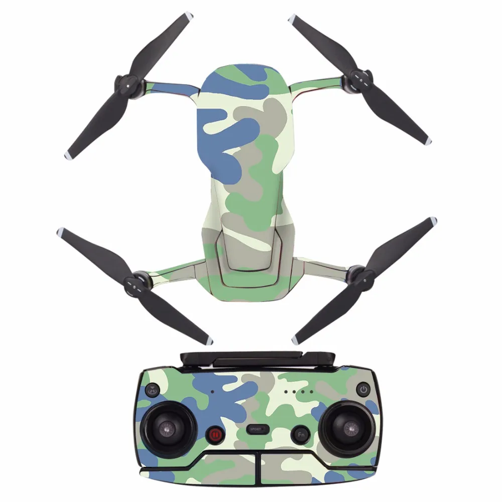 

[A0029] Camouflage waterproof PVC Decal Skin Sticker For DJI MAVIC Air Drone body protection film+remote Controllers cover