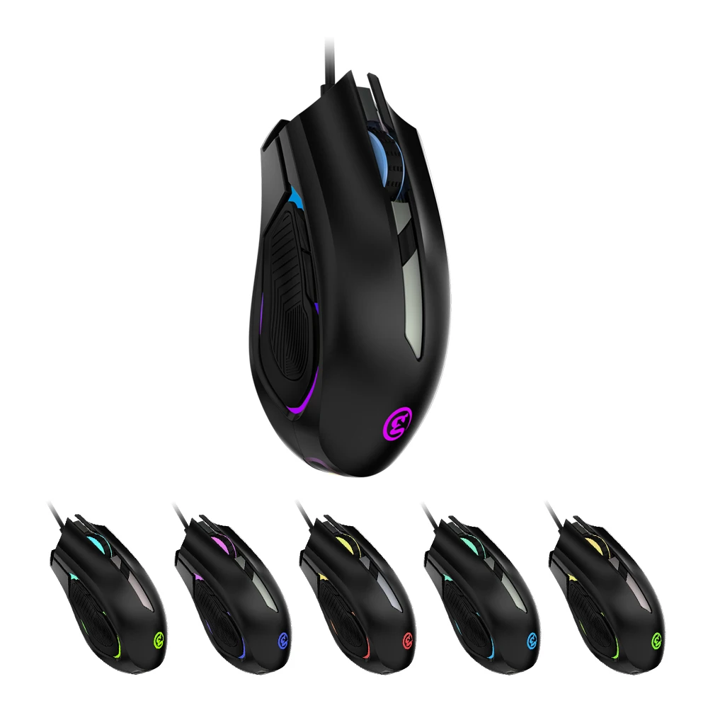 

GameSir GM100 USB Wired RGB Gaming Mouse Compatible with Windows Vista/7/8/10, Mac OS and GameSir X1 BattleDock/Z1 Gaming Keypad