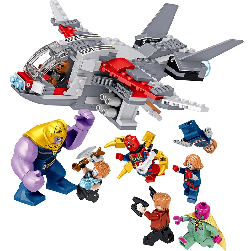 

legoings Super Heroes Captain Marvel thanos infinity war spiderman iron man AVENGERS Building Blocks Bricks Toys For Children