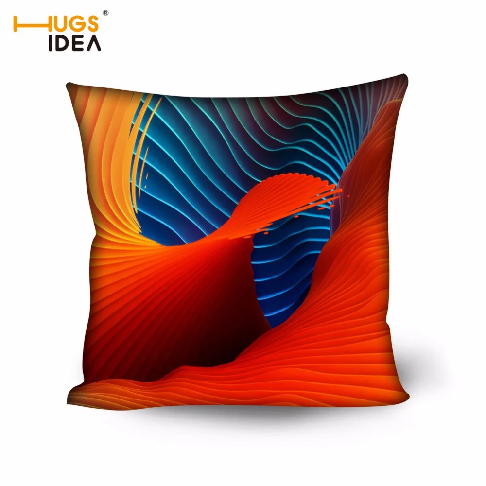 HUGSIDEA 3D هندسية وسادة غطاء وسادة حالة ل مكتب كرسي عودة تخصيص المنزل الصلبة غطاء وسادة أريكة رمي المخدة