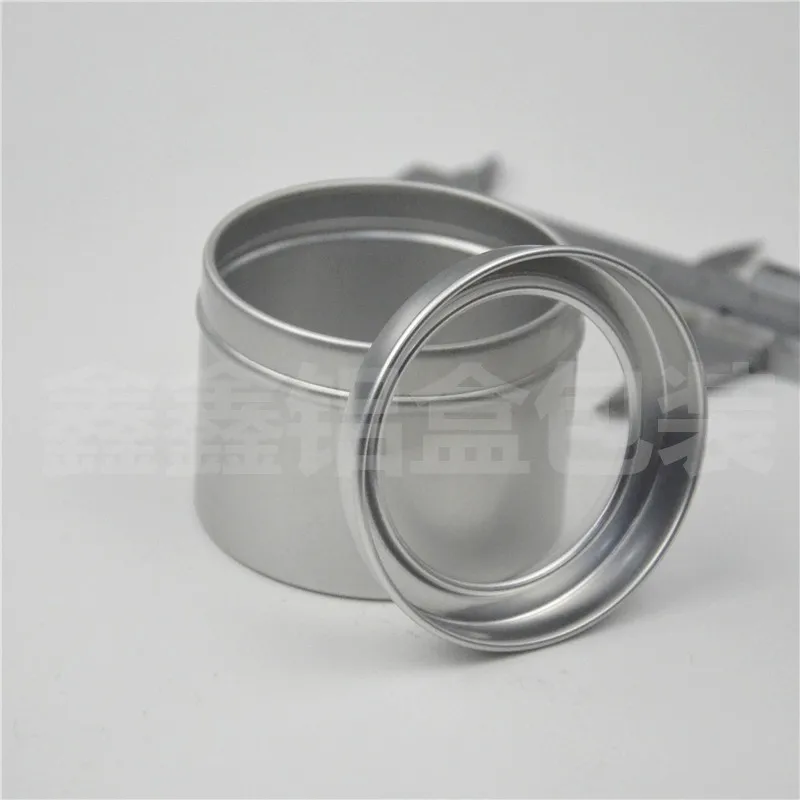 

30pcs 80g Window Twist Lid Cover Candle jar Tin 80ml Slip lid Empty Tin Containers Aluminum Box Round Can Jar 80g