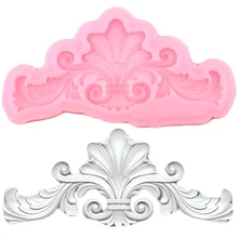 Sugarcraft цветок границы силиконовые формы свиток рельеф кекс Топпер инструменты для украшения тортов из мастики конфеты форма для шоколадной мастики