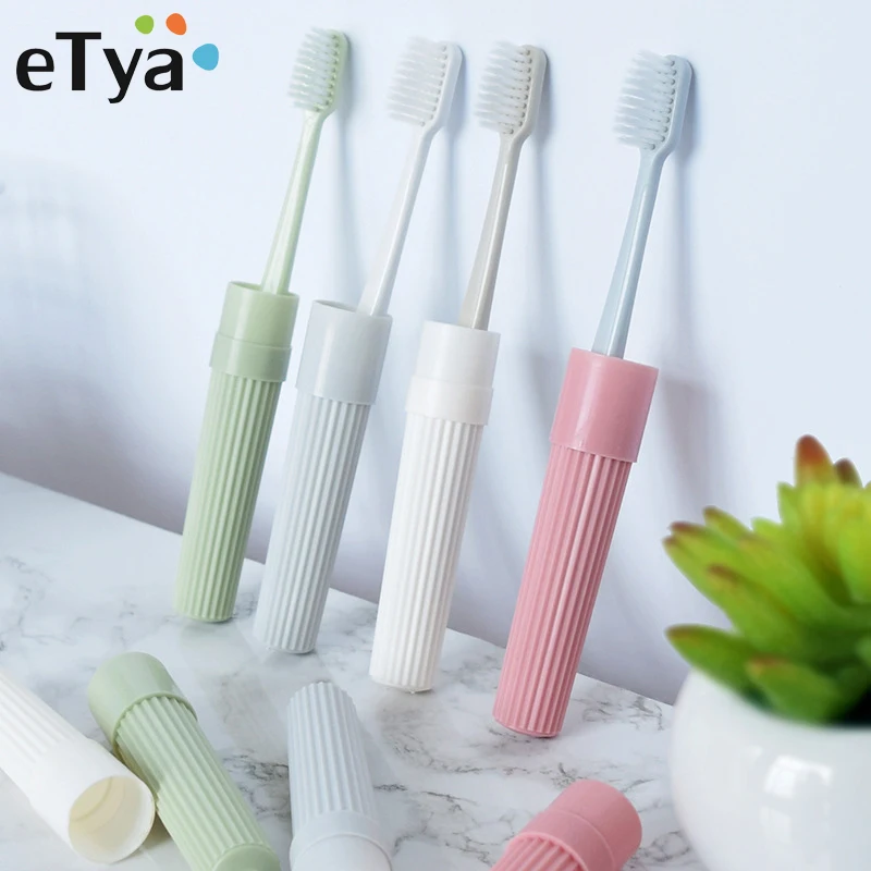 ETya портативная зубная щетка для путешествий крышка несессер модные Для мужчин Для женщин дорожные аксессуары Пластик упаковка органайзер