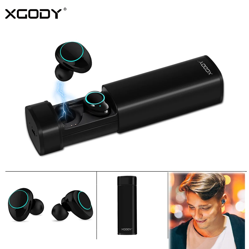 

XGODY X9 TWS in-Ear Earphones Bluetooth 5.0 True Wireless Earbuds HiFi 3D Stereo Binaural Calls With Charging Box Mic Headset