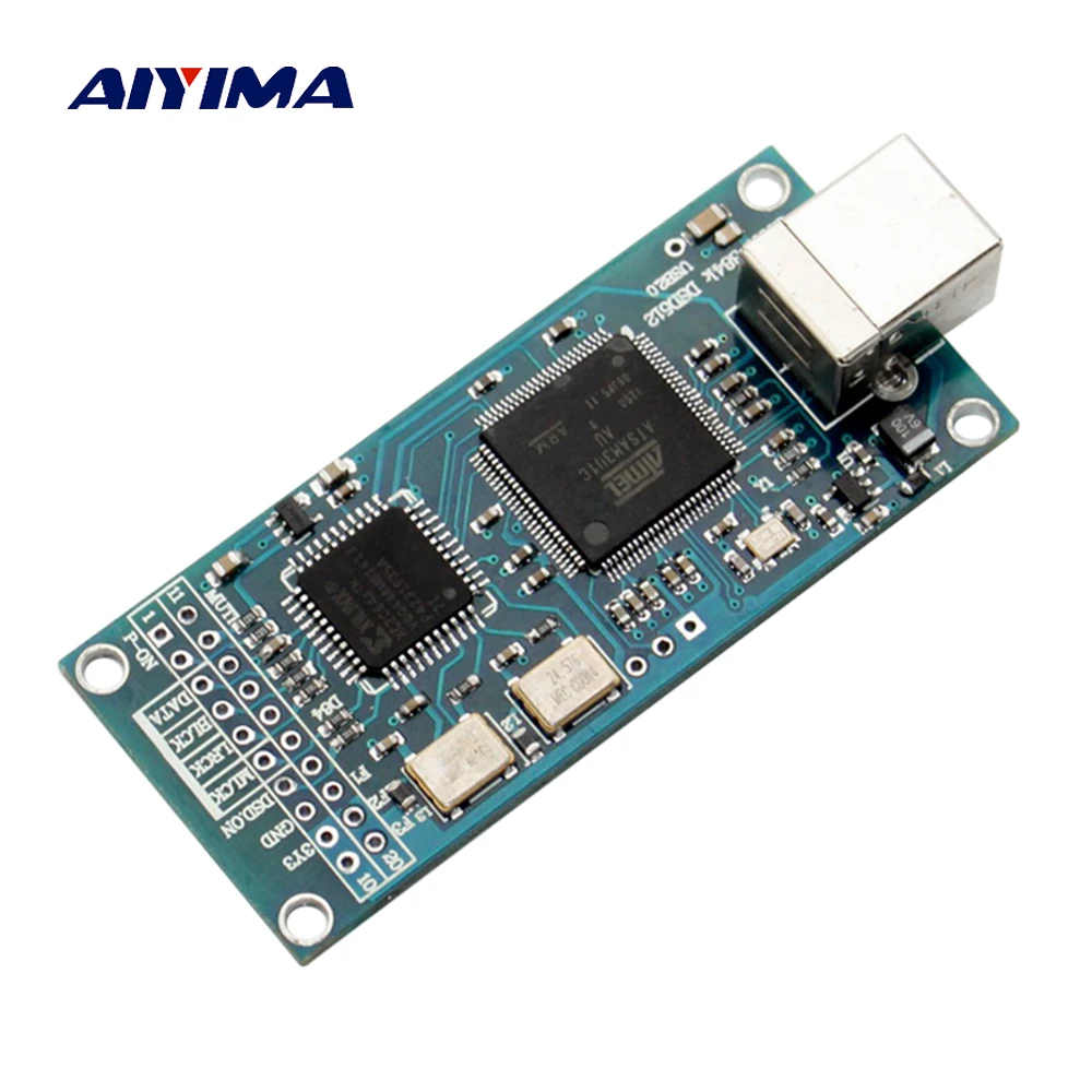 AIYIMA ATSAM3U1C XC2C64A Amanero USB цифровой интерфейс IIS интерфейс DAC декодер плата поддержка DSD512 32 бит 384K ies DSD выход