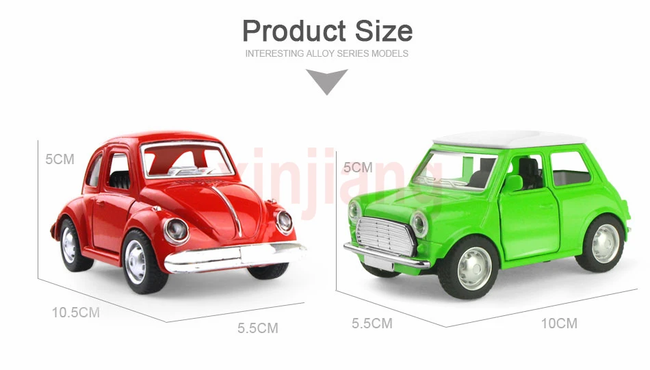 6 типов мини Литой Сплав модель автомобиля милые винтажные раздвижные игрушки автомобиль для мальчиков Ранние развивающие игрушки для детей