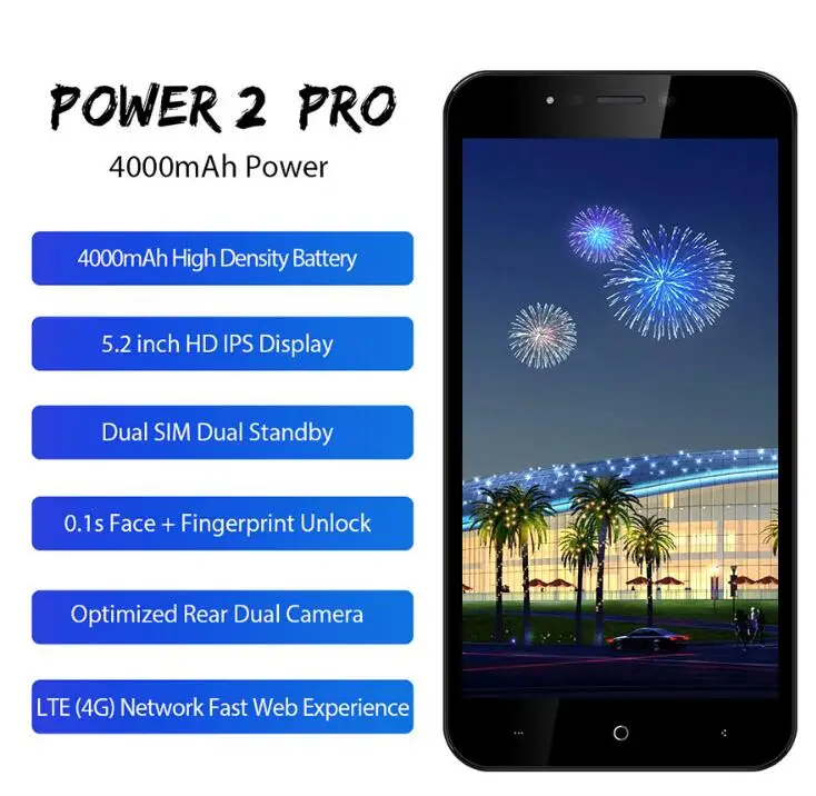 LEAGOO power 2 Pro 4000 &quotHD 5 мАч В в/2A Quick Charge Android 8 1 MT6739 4 ядра смартфон 4G ГБ + 16 8MP OTG уход за
