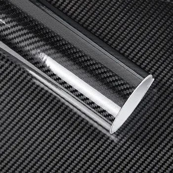 

Car Styling 200cm*50cm Glossy Black 5D Carbon Fiber Vinyl film Car Wrap With Air Free Bubble DIY Car Part Sticker Accessories
