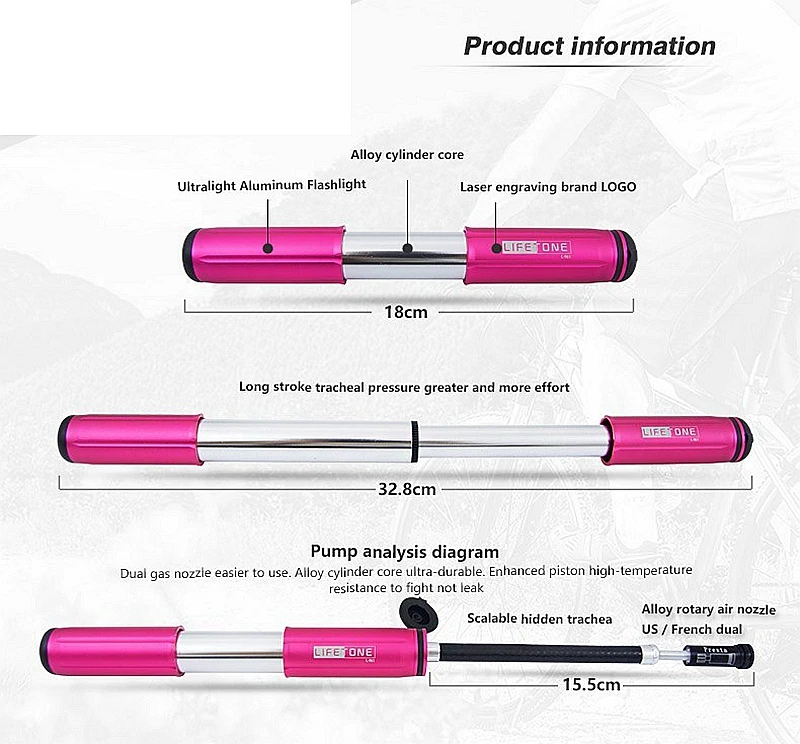 Liftone мини велосипедный насос из сплава, воздушный насос для велосипеда из нержавеющей стали, Аксессуары для велосипеда, велосипедный насос из сплава, 3 цвета
