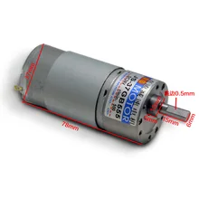 555 DC Gear Motor, Speed Motor, 12V/24V15W Full Metal Gear Motor, High Torque zga37rg 12v dc 100 rpm gear box motor 1 34 5 high torque 3500r min reversible motor