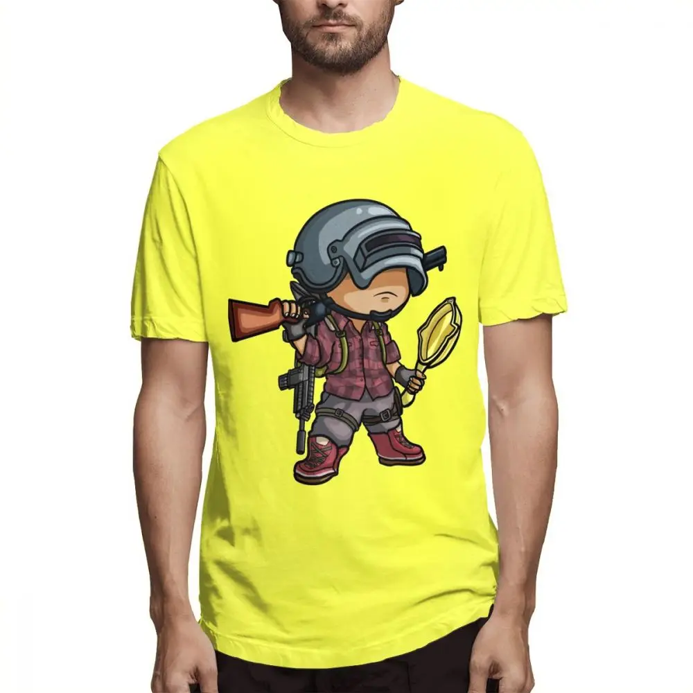 PUBG Chibi стиль HazeProduktion одежда футболка Playerunknown's Battlegrounds унисекс уникальный дизайн подарок на день рождения Футболка - Цвет: Цвет: желтый