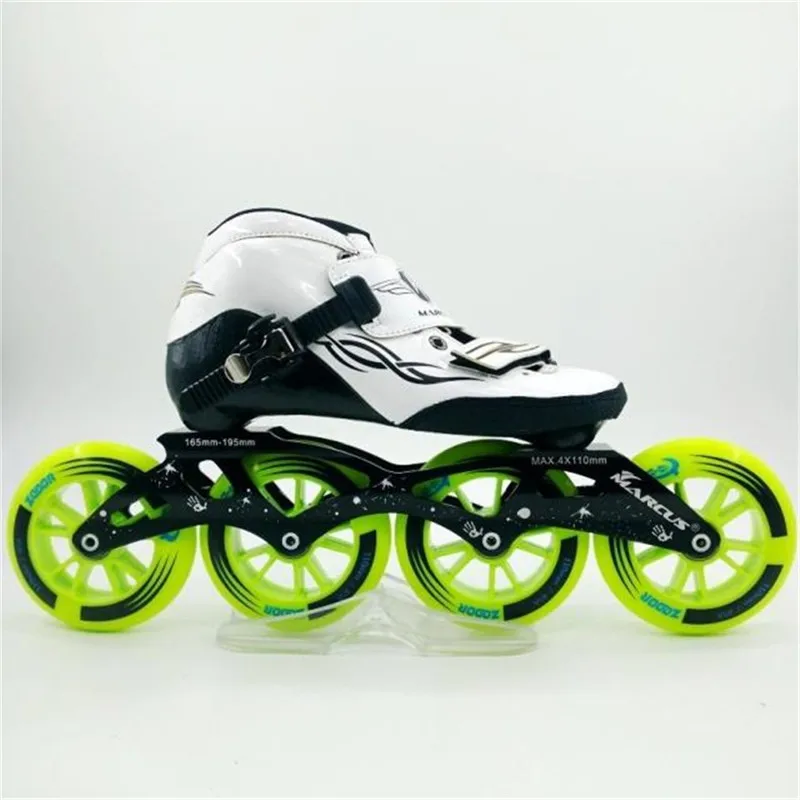 يستحق! الكربون الألياف الفيبرجلاس سرعة حذاء تزلج بعجلات الأسود كيد الكبار المنافسة الشارع سباق أحذية رياضية التدريب Patines