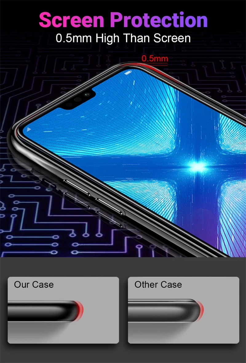 Gradient Glass Case For Huawei Honor 8X 9 Lite 10 Color Phone Case For Huawei P20 Lite P Smart Plus Nova 3i Luxury Cover Shell