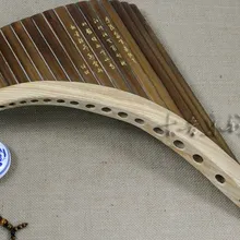 Ручной работы панфлейта 22 трубы Профессиональный Бамбуковый флейта xiao деревянный духовой музыкальный инструмент Panflutes dizi с кожаными сумками C/G ключ
