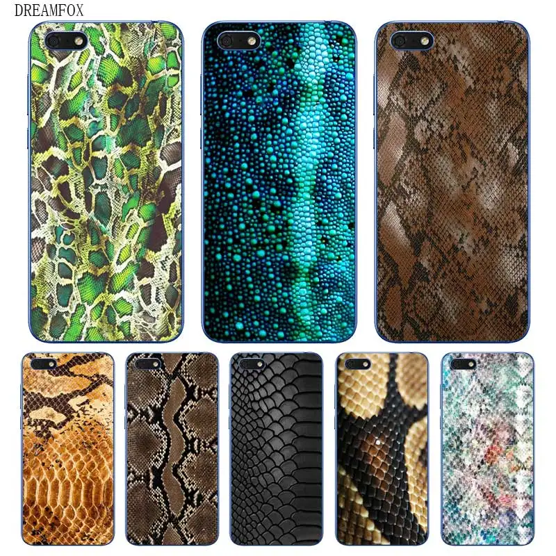 N398 Snake Skin Soft TPU Silicone Case Cover For Huawei Honor 8C 8X 9 10 20i V10 V20 Note10 Max Lite Magic2 |