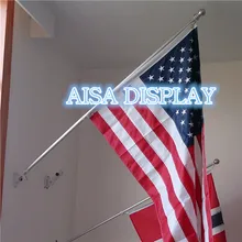 bandera 6 feet two piece white ratating wall flag pole spinning wall mounted flagpolefree shipping