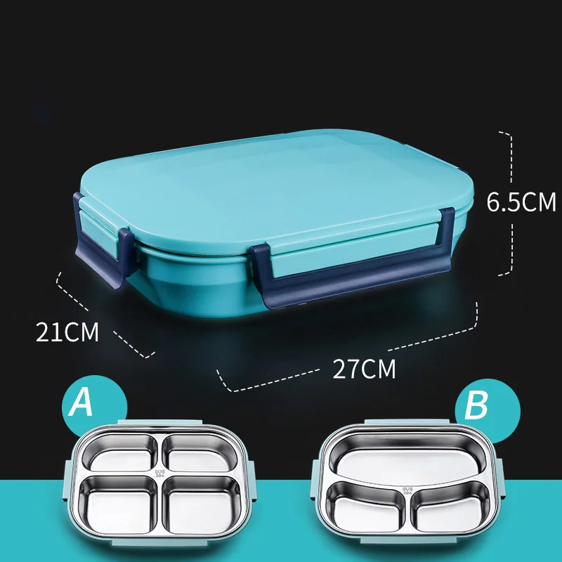 Diamond Cover 304 Stainless Steel Bento Food Storage Container Plastic Seal Safe Kids Student Lunch Box China Japanese Style