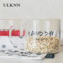 Английские буквы с ручкой стекло высокой температуры стакан чашка для фруктового сока смузи чашка для йогурта 122