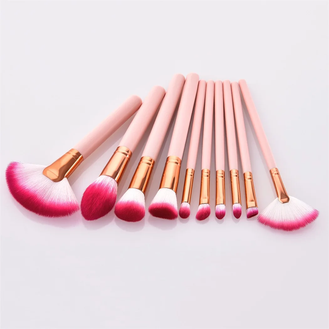 4 шт./10 шт. Fancy розовый лица набор кистей для макияжа пудра Eye shadow Blush смешивание