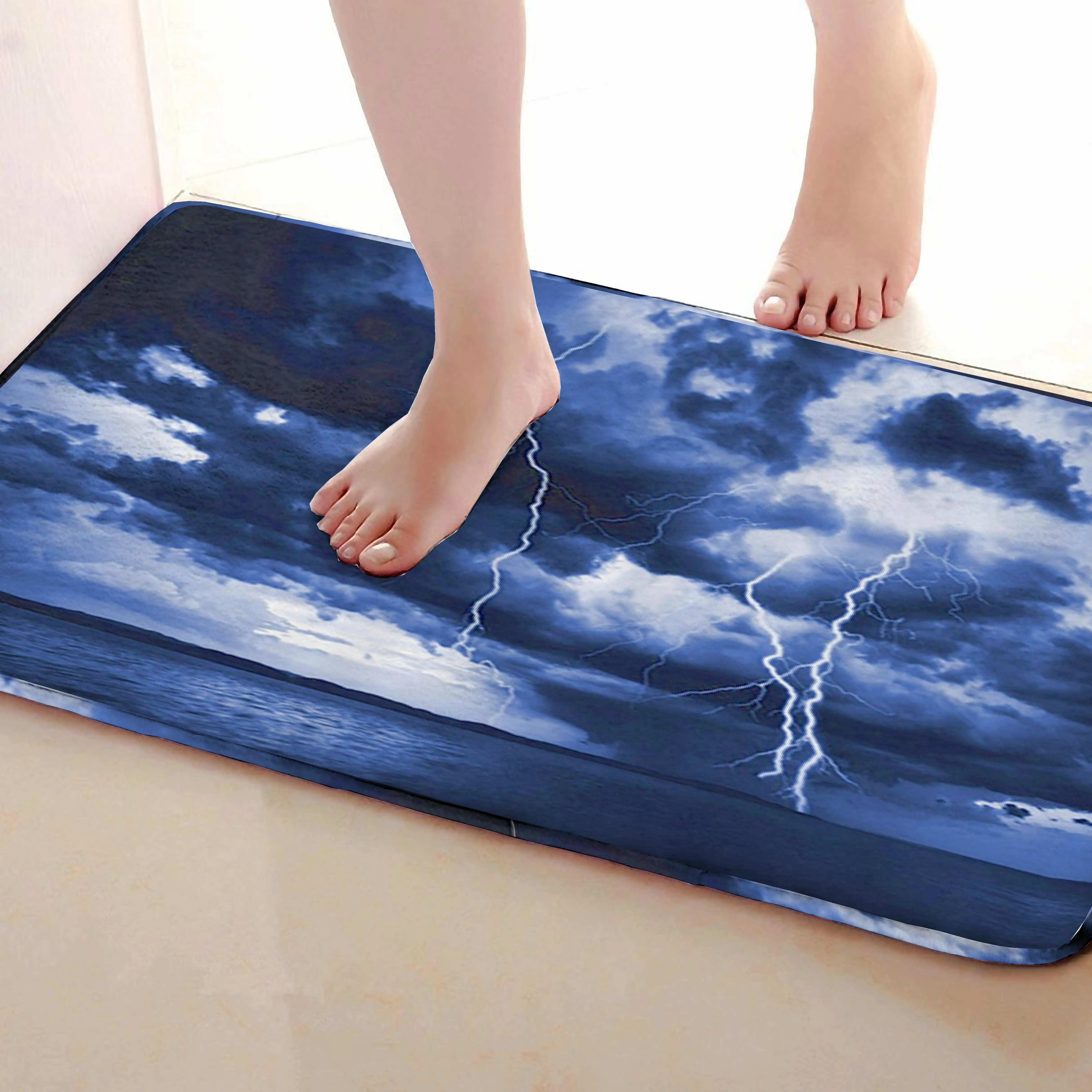 Молниеносный стиль Коврики для улицы, смешной Противоскользящий коврик для ванной, дверные коврики, дверные коврики под входную дверь