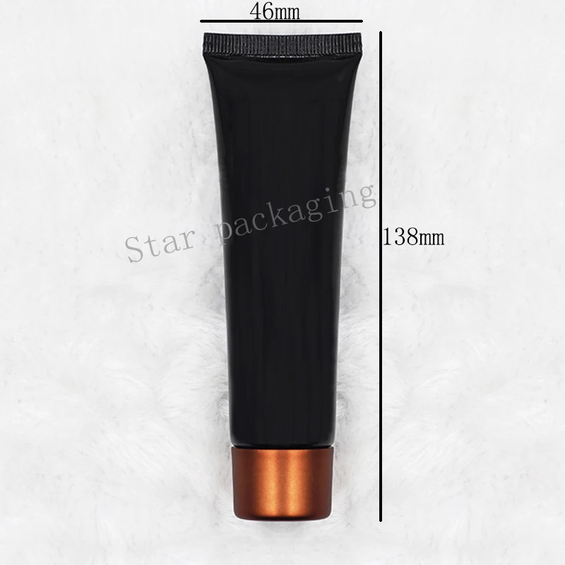 100pcs 50g black Toothpaste Hand Cream Lotion Emulsion Plastic