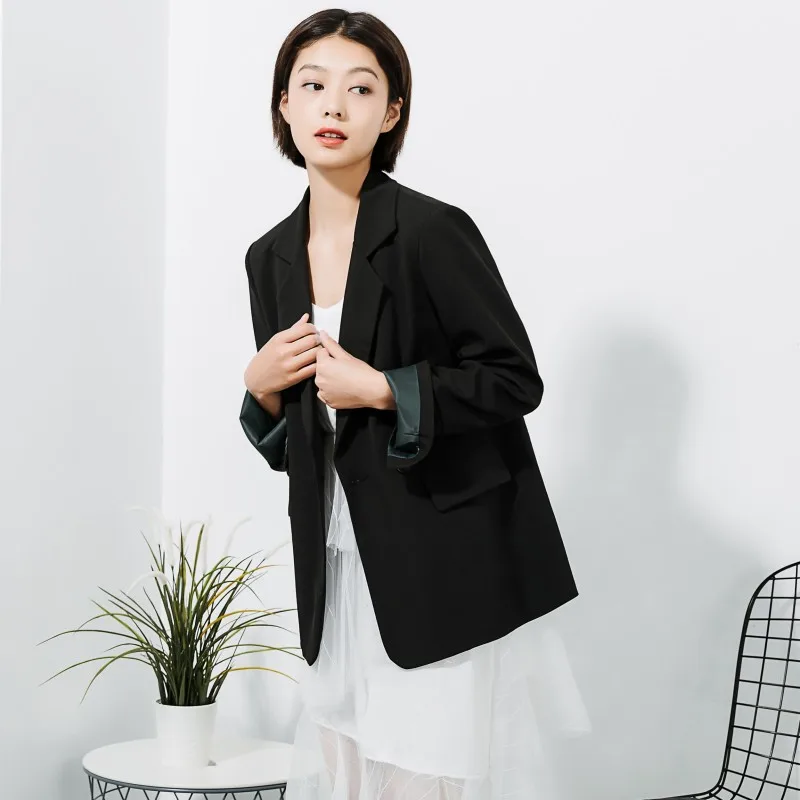 Женское пальто, новая женская куртка, корейский стиль, клетчатый маленький костюм, куртка, женский костюм, повседневная куртка