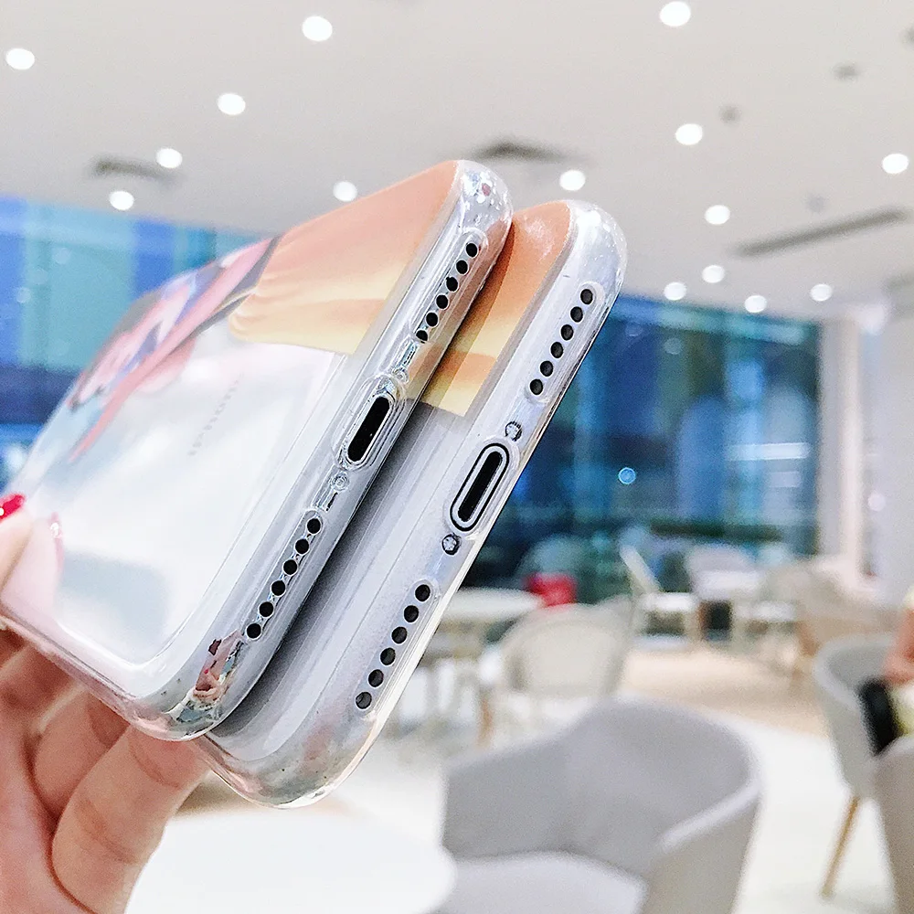 Schnee Weiß Silicon Telefon Fall Für iPhone X XR XS Max 7 8 Plus Nette Cartoon Fällen Für iPhone 8