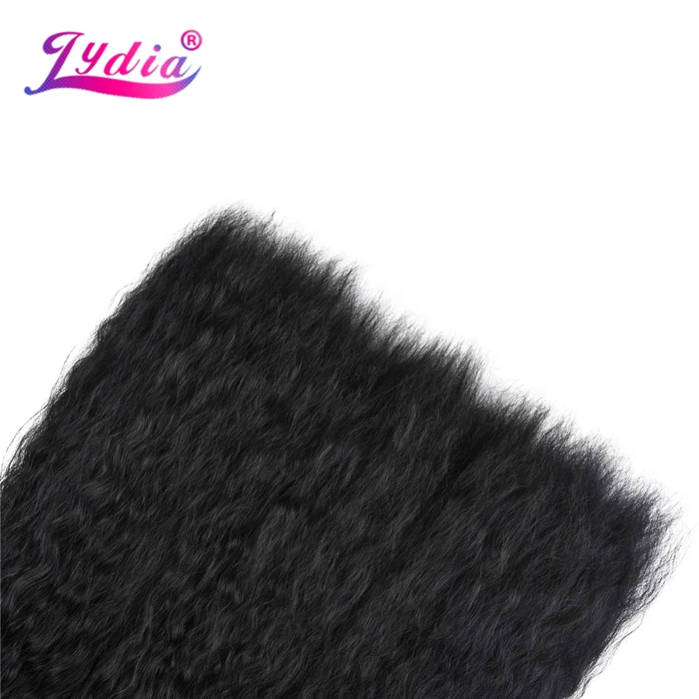 Lydia 1PCS/Pack Kinky Curly Hair Weaving 18-24 Inch Wavy Synthetic Hair Extension For Black Women Bundles Bohemian Kinky Curly