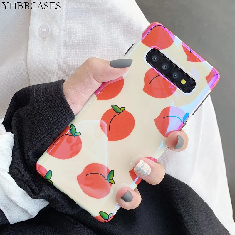 YHBBCASES свежий сочный персиковый чехол для телефона samsung Galaxy S10Plus S8 S9 яркие цвета