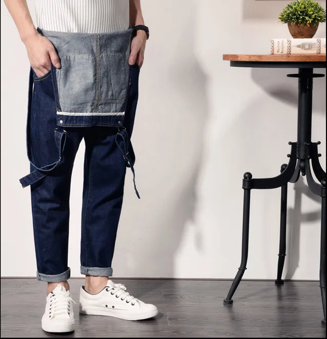 Sokotoo мужские повседневные темно-синие джинсовые комбинезоны с карманами длинные джинсовые комбинезоны