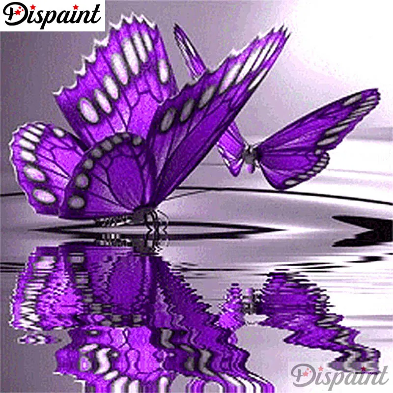 

Dispaint Full Square/Round Drill 5D DIY Diamond Painting "Animal butterfly" Embroidery Cross Stitch 3D Home Decor Gift A10363