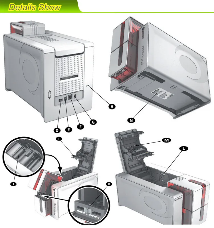 Evolis Односторонний принтер для удостоверения личности Evolis primacy принтер для кредитных карт замена принтера pebble4