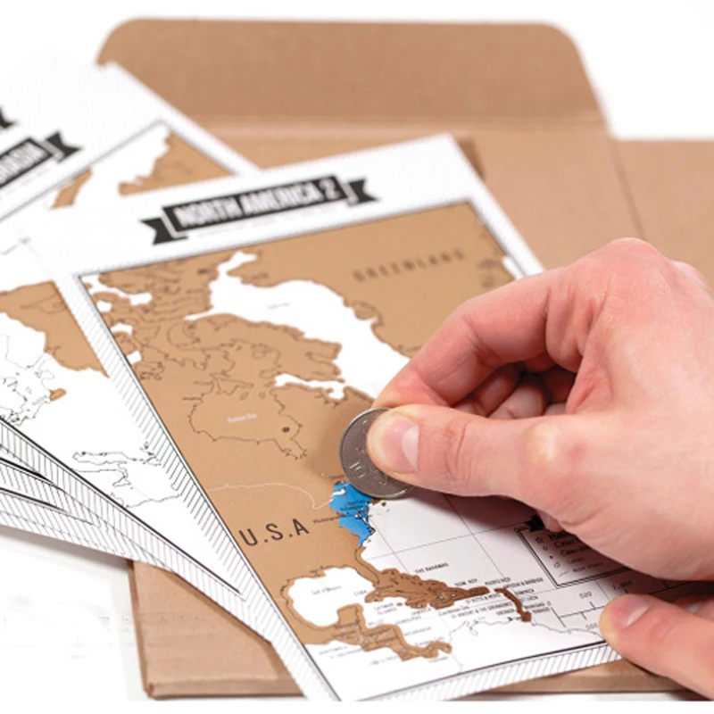 Popular Travelogue Notebooks And Scratch Off Map Travel Log Tourist Journal