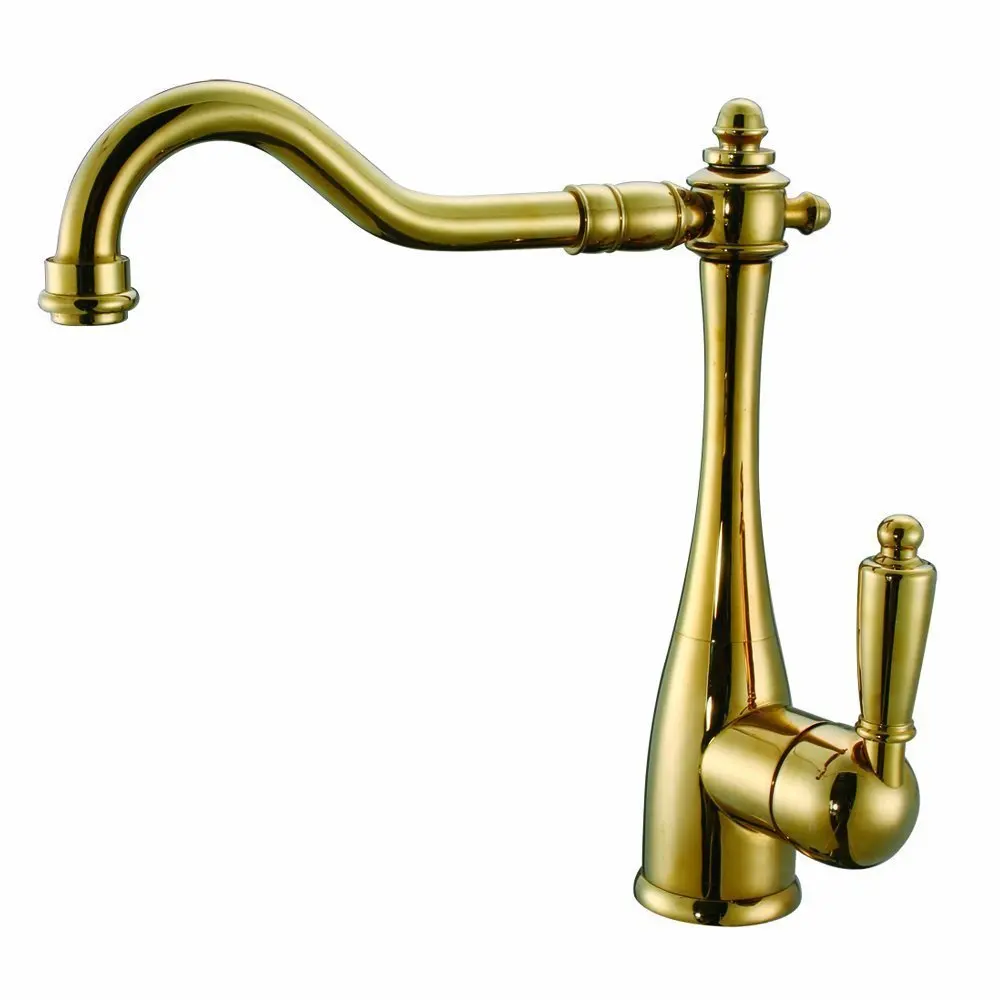 free shipping classic single handle high arc kitchen sink faucet with swivel spout titanium gold - Kitchen Sink Titanium free shipping classic single handle high arc kitchen sink faucet with swivel spout titanium gold - Kitchen Sink Titanium