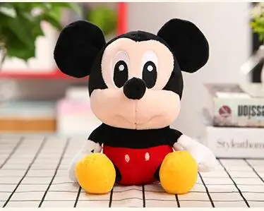 Disney Винни Пух Микки Маус Минни, Ститч кукла Ститч "Лило и Стич" Плюшевые игрушки куклы 20 см подарок на день рождения для детей - Цвет: Mickey