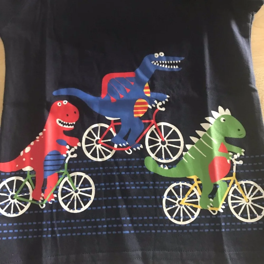 Детская футболка одежда для мальчиков г. Брендовые Топы И Футболки Для маленьких мальчиков с аппликацией животных, Детский свитер с длинными рукавами футболки для мальчиков