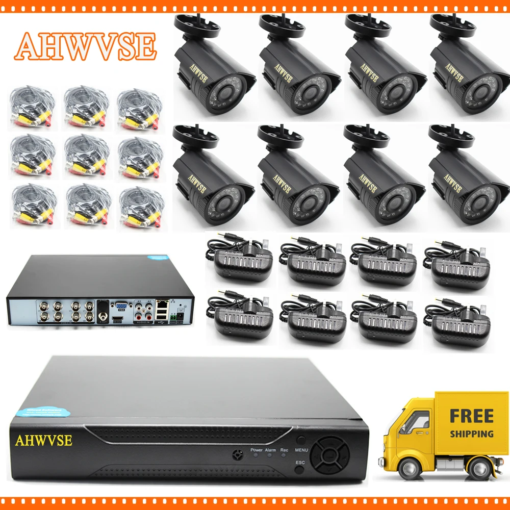 5MP AHD камера с 8CH DVR система видеонаблюдения Бесплатная доставка|ahd camera|surveilance security