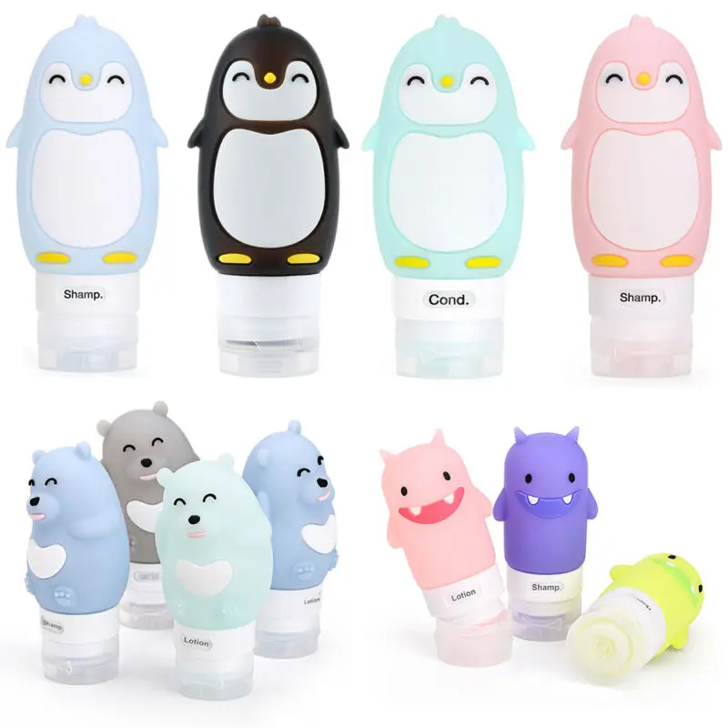 

Faroot Cute 3 x Silicone Squeeze Bottle Cosmetic Lotion Container Travel Empty Shampoo Pots Portable Bottling