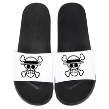 Мужские шлепанцы для улицы; летние пляжные сандалии; нескользящие Вьетнамки с рисунком; Косплей Луффи; домашние тапочки для мужчин; X9172