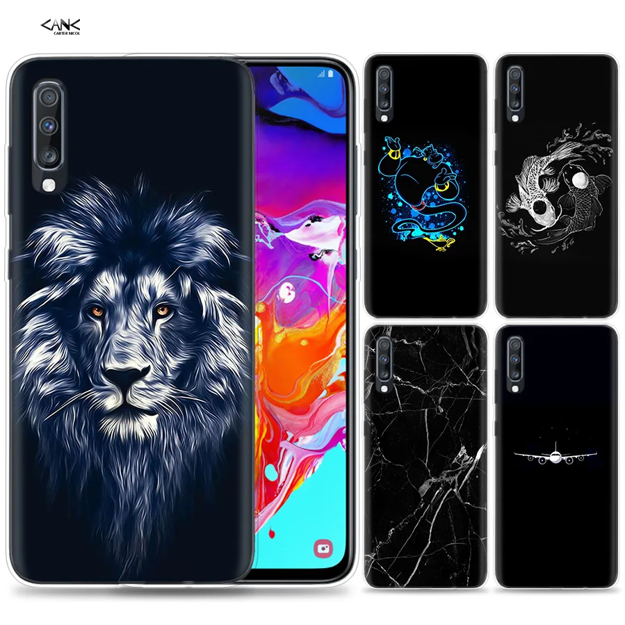 

Bags Case for Samsung Galaxy Mobile Phone A50 A70 A30 A20 J4 J6 J8 A6 A8 M30 A7 Plus 2018 Note 8 9 Black Light Dark Figures Coqu