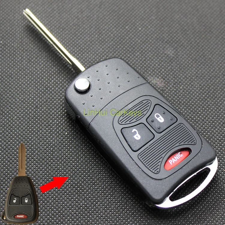 PINECONE для CHRYSLER 300C SEBRING JEEP WRANGLER Корпус ключа с компасом 2 + 1 кнопками необработанное