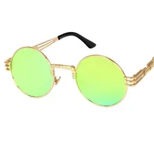CHUN J40 Mujeres de La Vendimia de Steampunk gafas de Sol de Diseño de Marca gafas de Sol Redondas gafas de sol UV400 Retro Gafas Gafas de Sol Masculino