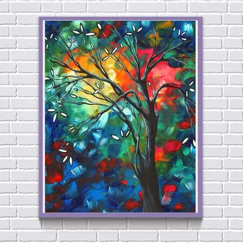 

5D DIY diamond embroidery landscape tree diamond painting cross stitch square rhinestone mosaic home decoration painting F271