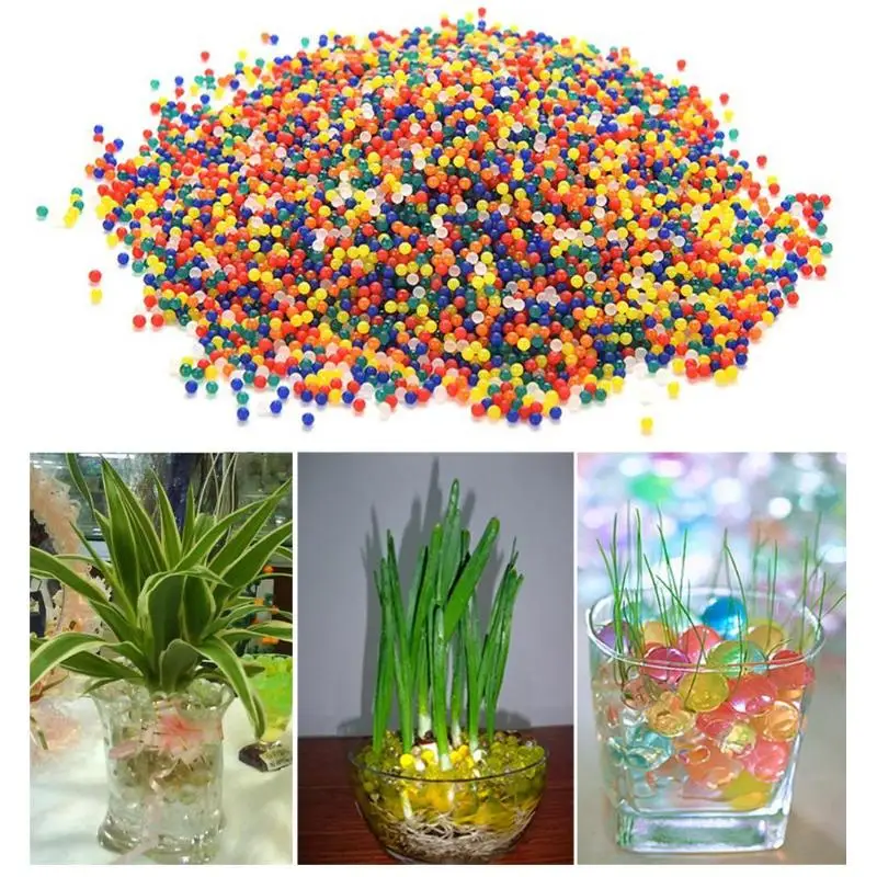 10000 pièces coloré eau marbres doux cristal eau Paintball balle pour pistolet à eau grandir eau perles boules jouet accessoires Gadget