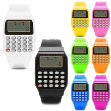 Fashion Child Kid Silicone Date Multi-Purpose Electronic Calculator Wrist Watch