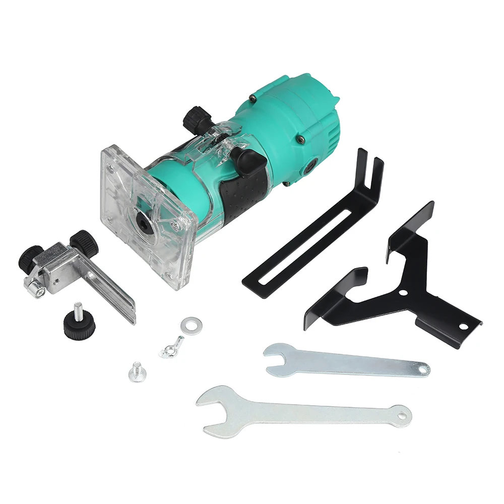  800W 35000rpm Woodworking Electric Trimmer Wood Milling Engraving Slotting Trimming Machine Hand Ca