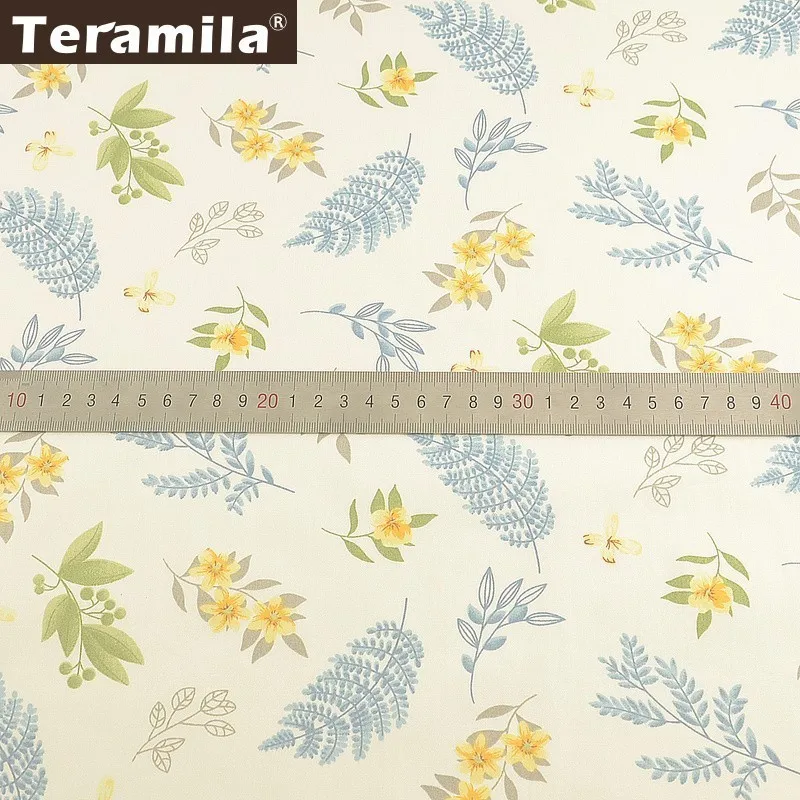 Ткань Teramila с цветочным принтом 100% хлопок тканевая ткань сделай сам лоскутные